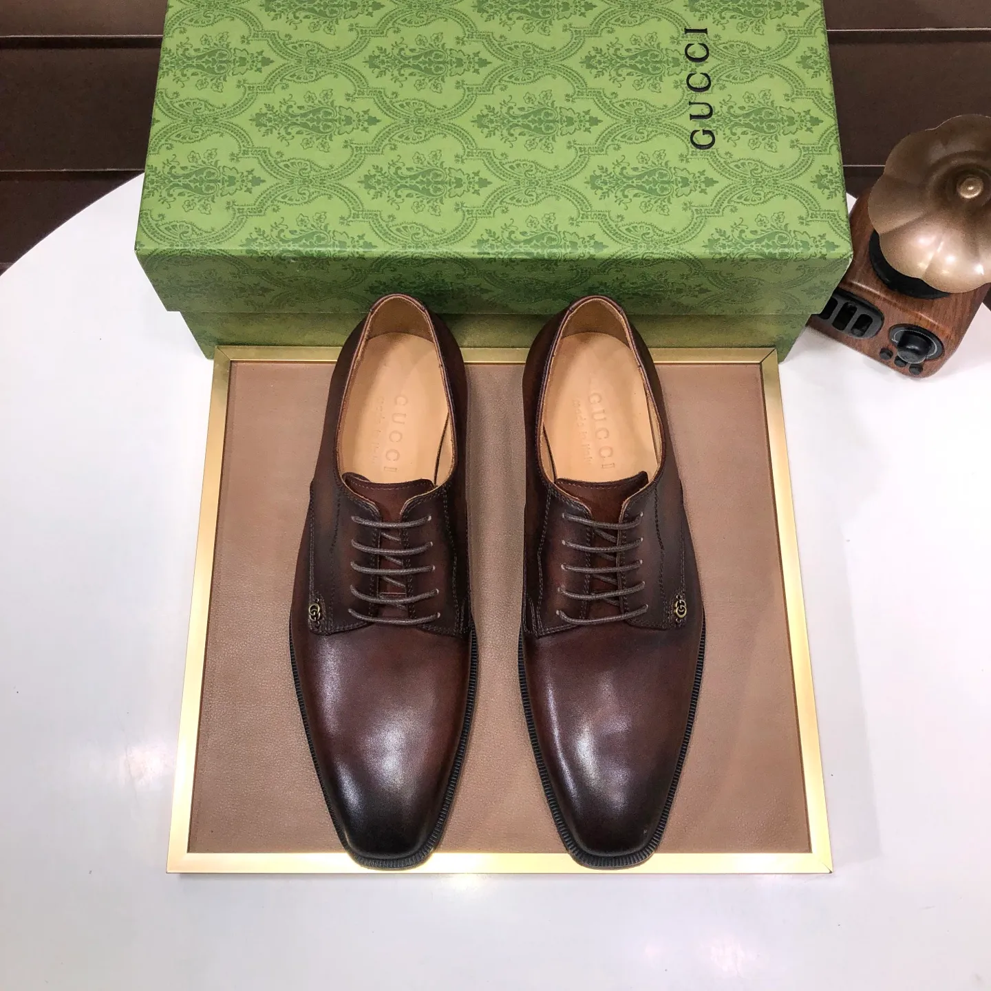 Men's shoes 💰580💰[GUCCI—Gucci] The latest high-end version of Gucci. Official website new model. Available at the same time at counters, the uppers are made of original cowhide imported from Italy/matched with the original special material splicing design concept; "highlight, high-end, grade, extravagance" and exquisite workmanship (original mesh fabric) sole: original factory special outsole size (38-45) (custom-made 45 non-returnable)